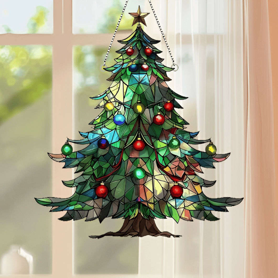 🎄🌈Christmas Tree Sun Catcher(2D Acrylic)