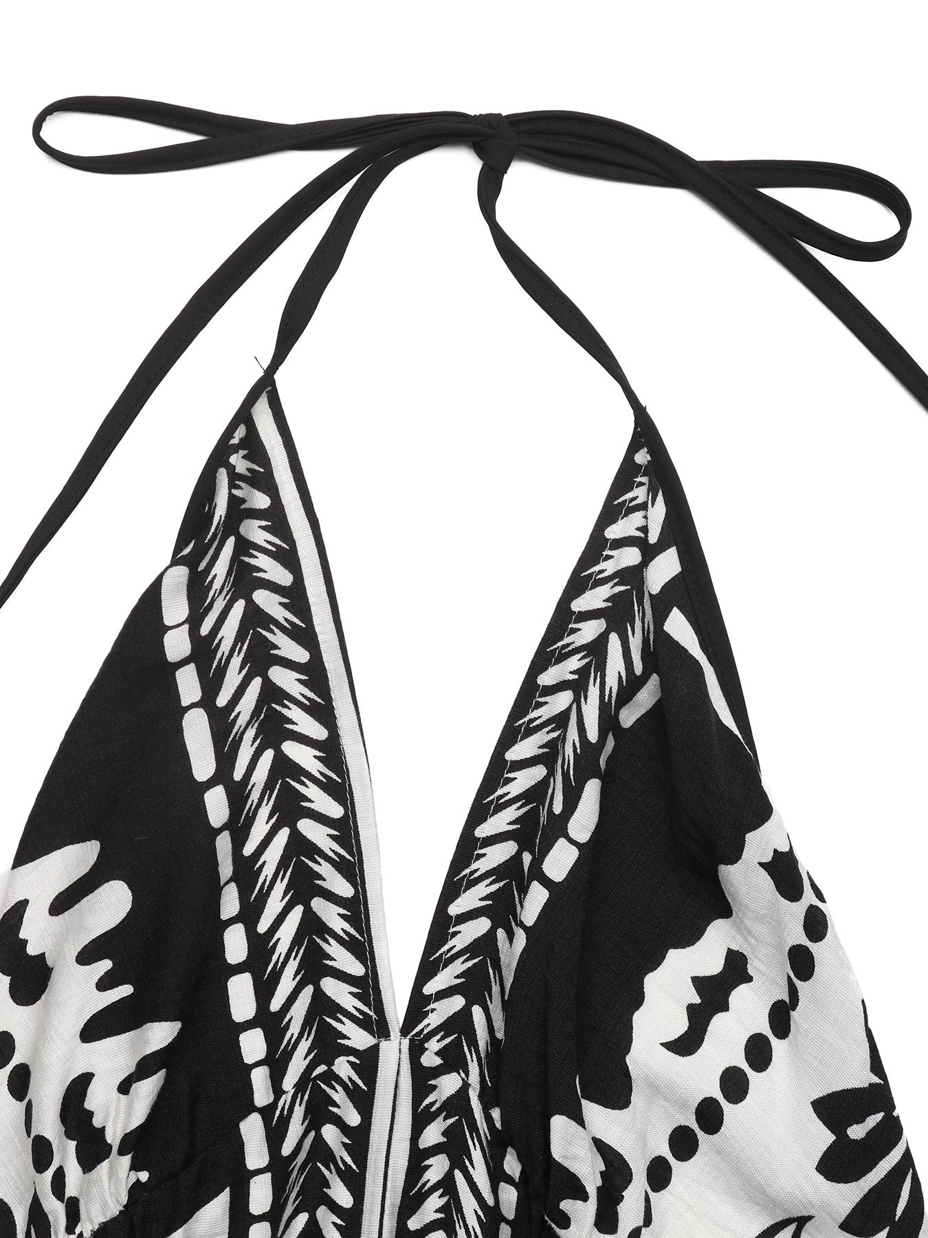 Printed Halter Neck Maxi Dress