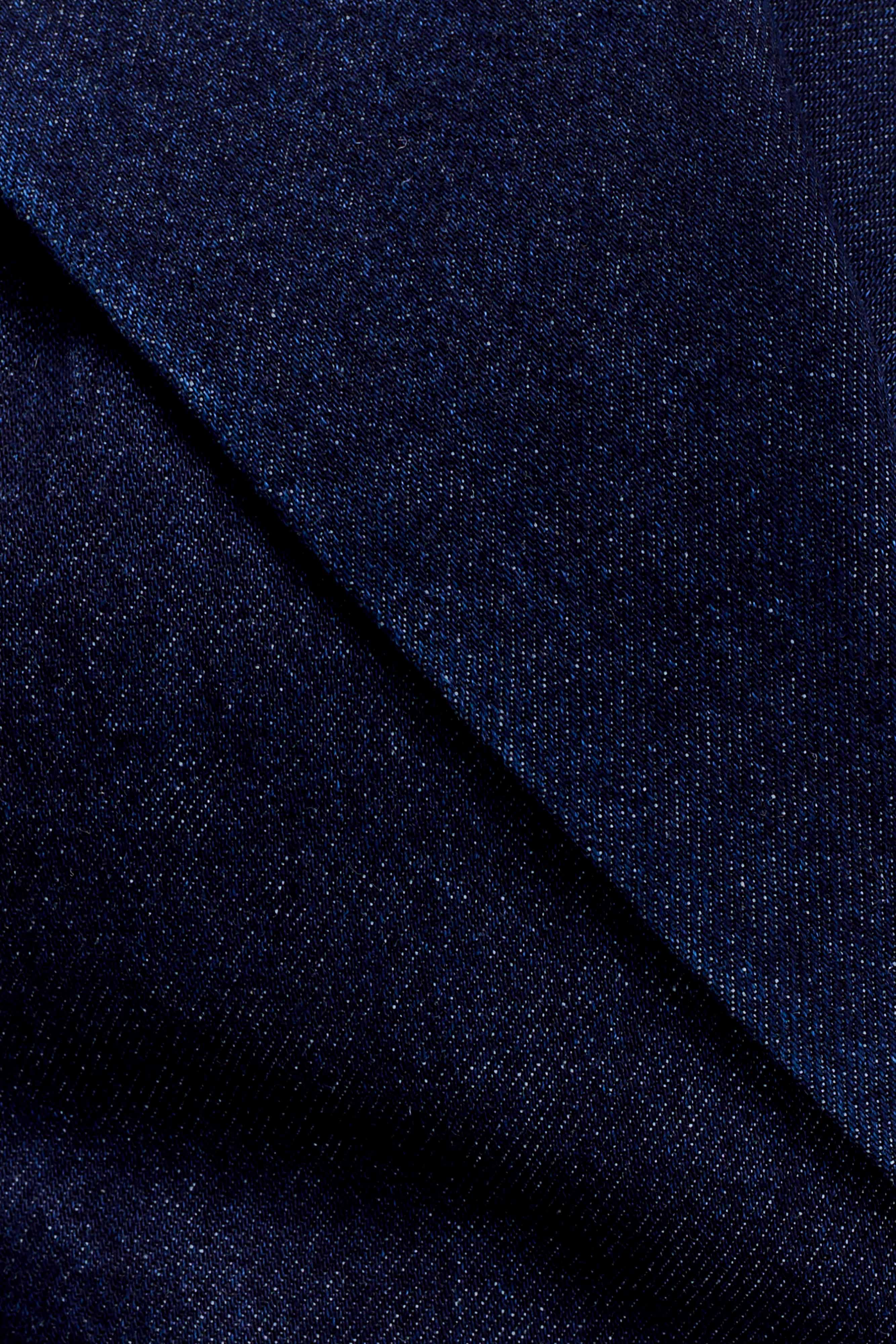 Blue Structured Tie Denim Top