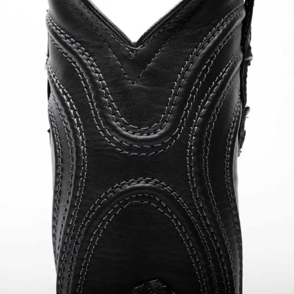 Grey Jumbo Pirarucu Leather Boots - Square Toe