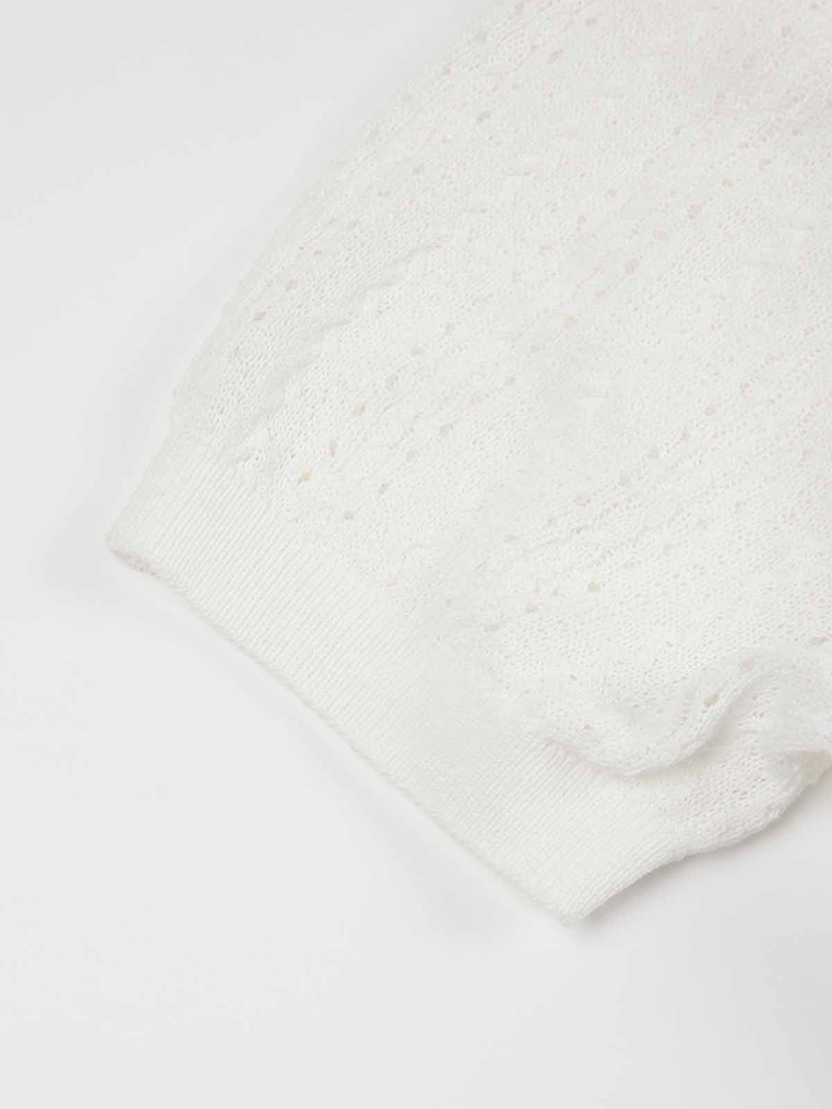 ASOBIO Ribbed Knit Polo Top