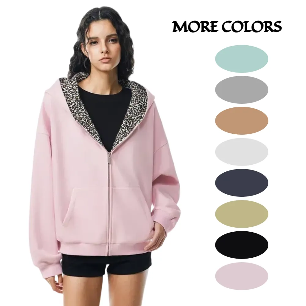 Leopard Print Oversized Lounge Hoodie