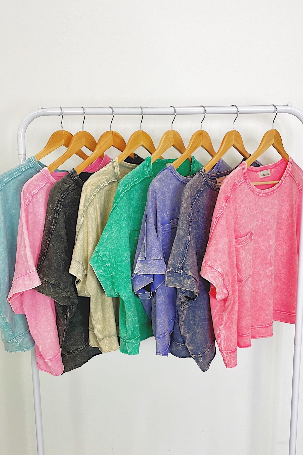 Vivid Aura Mineral Wash Oversized Tee