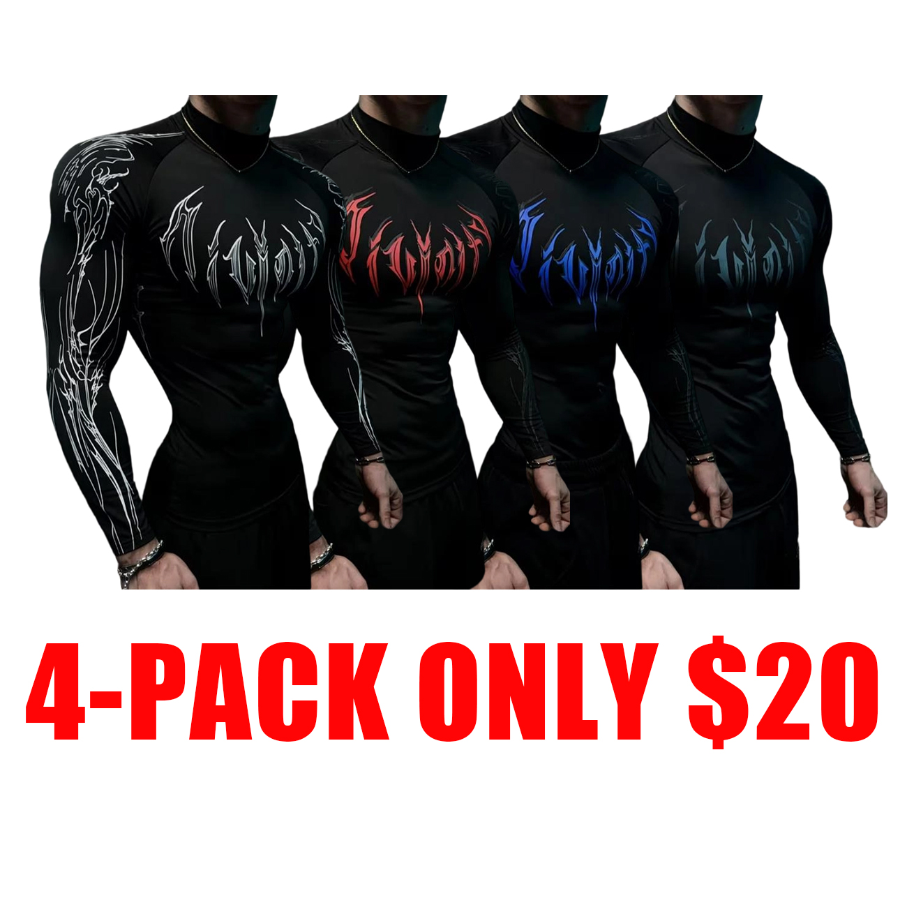 Men’s Slim Fit Long Sleeve Quick-Dry Sports Shirt