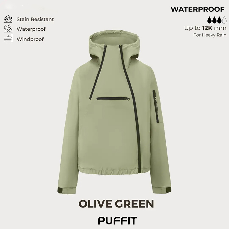 Women's Asymmetric Zip Waterproof Hoodie Jacket