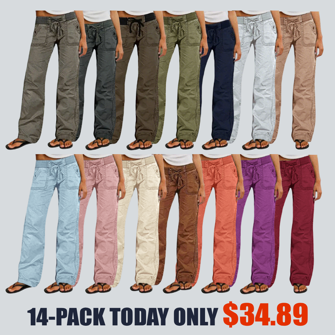 ⚡FINAL SALE⚡- Women's High Stretch Mid Rise Straight Pants