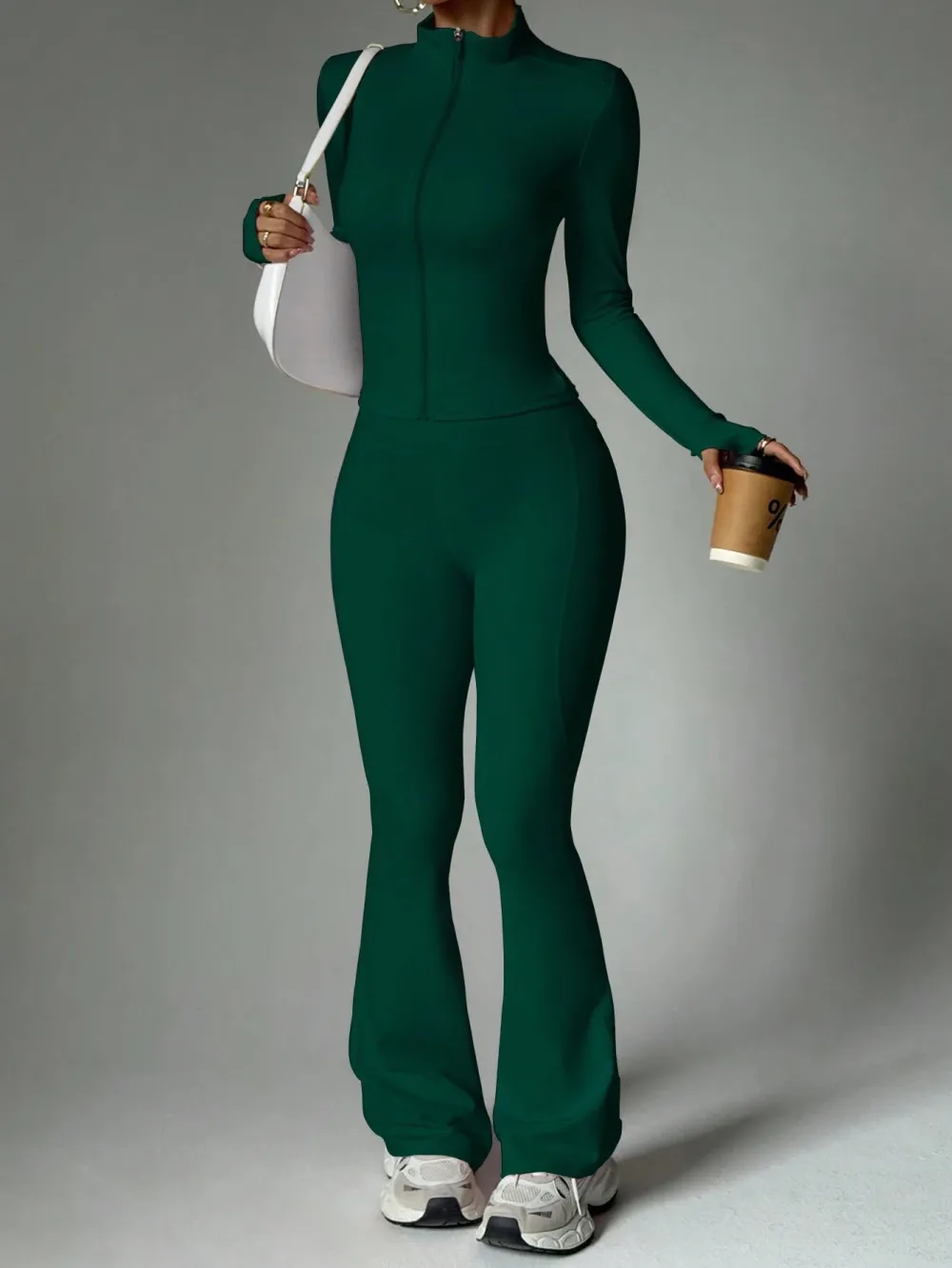 Women's Street Style 2-Piece Bodycon Activewear Set