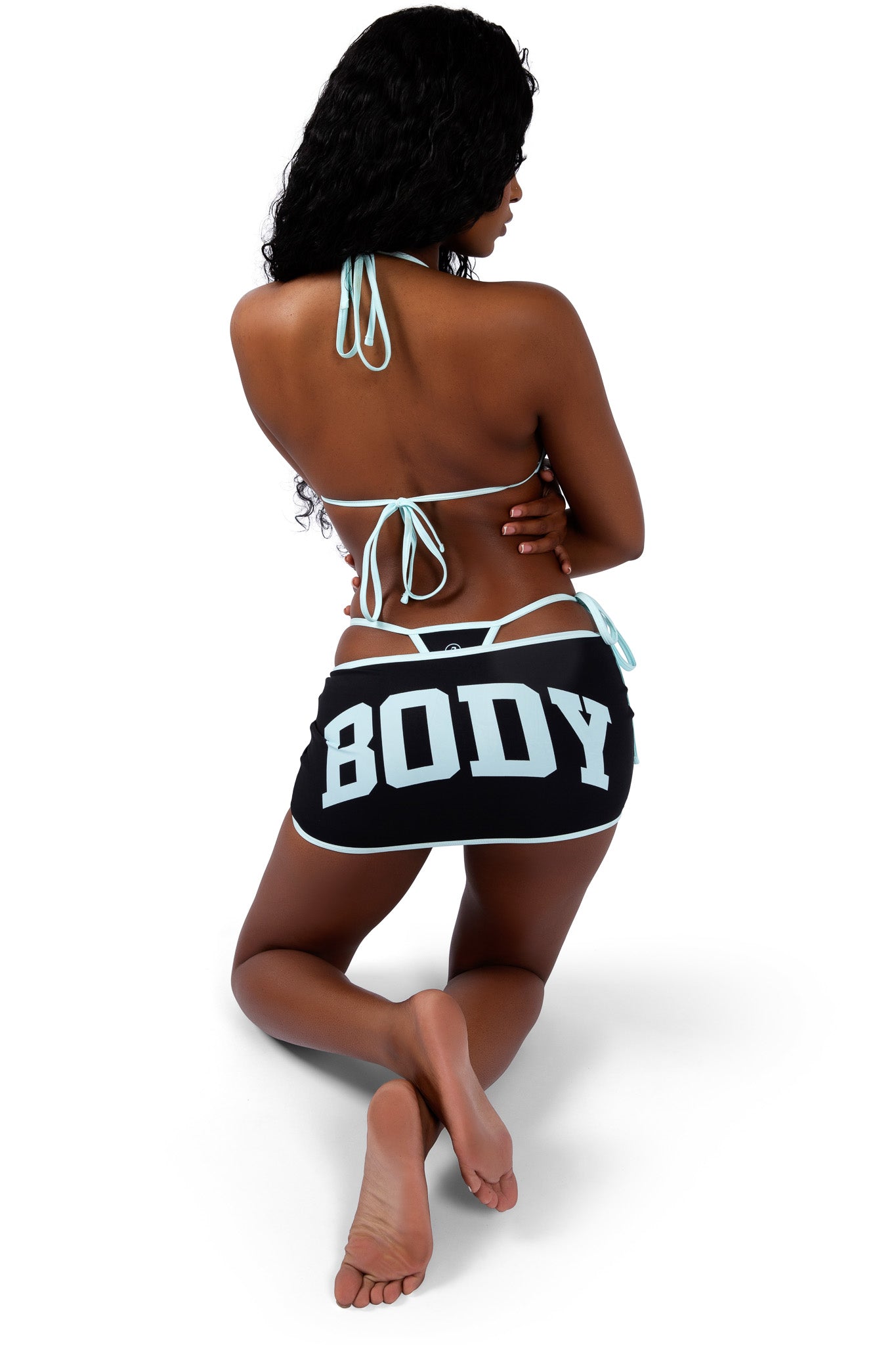 BACKSHOT BIKINI BOTTOM (BLACK/BABY BLUE)