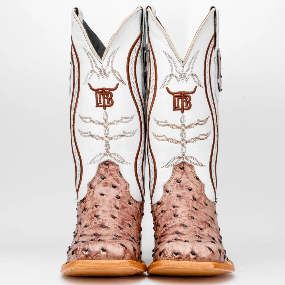 Orix Ostrich Leather Boots - Square Toe