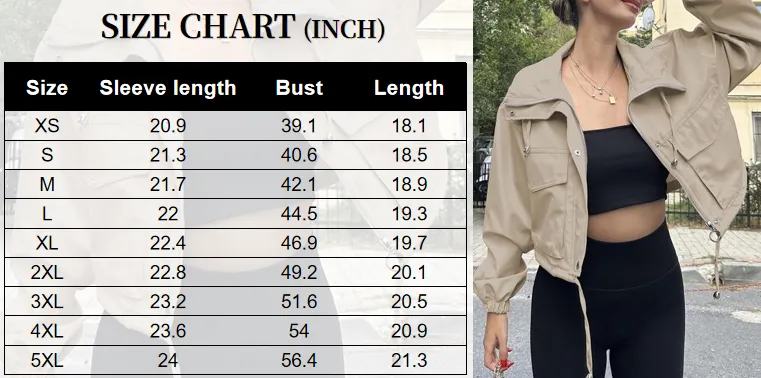 Women's Solid Zip Up Crop Jacket