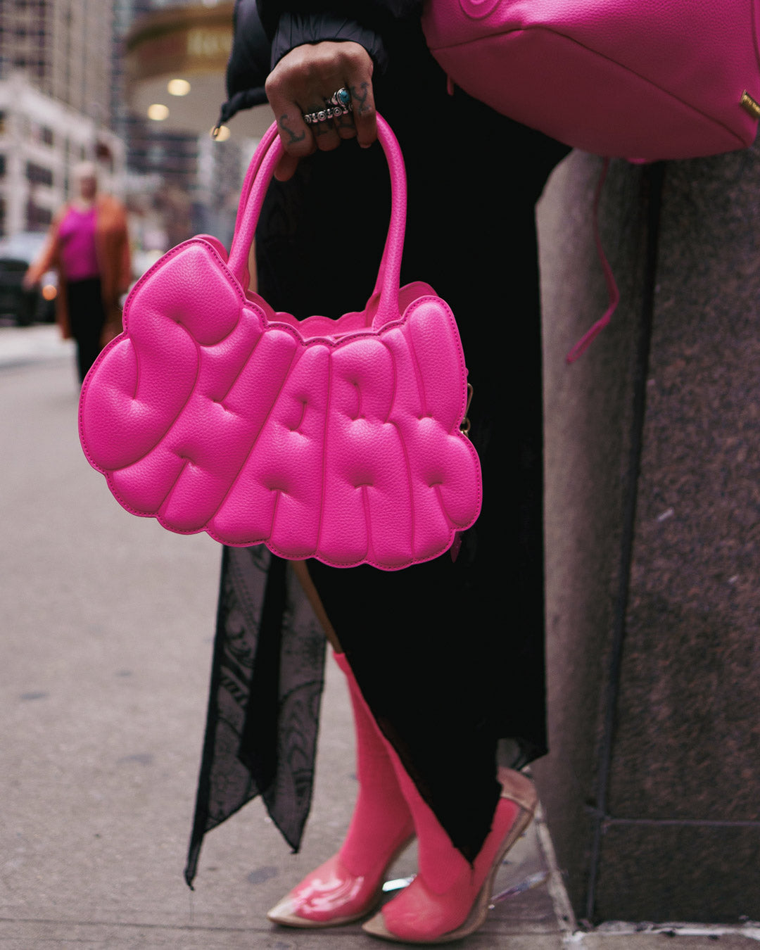 PINK POP SHARK BUBBLE HANDBAG