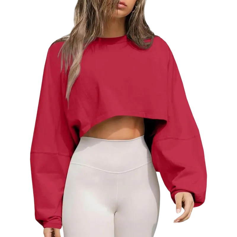 Womens Long Ballon Sleeve Sweatshirts Tops