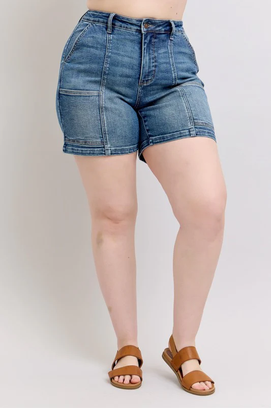 High Rise Denim Shorts