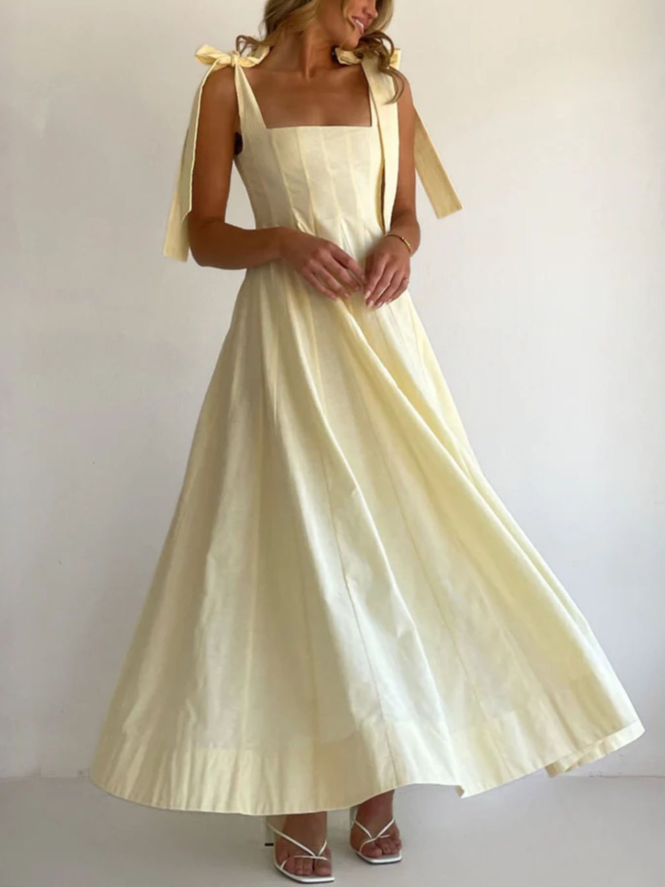 Gradient Tie Shoulder Maxi Dress