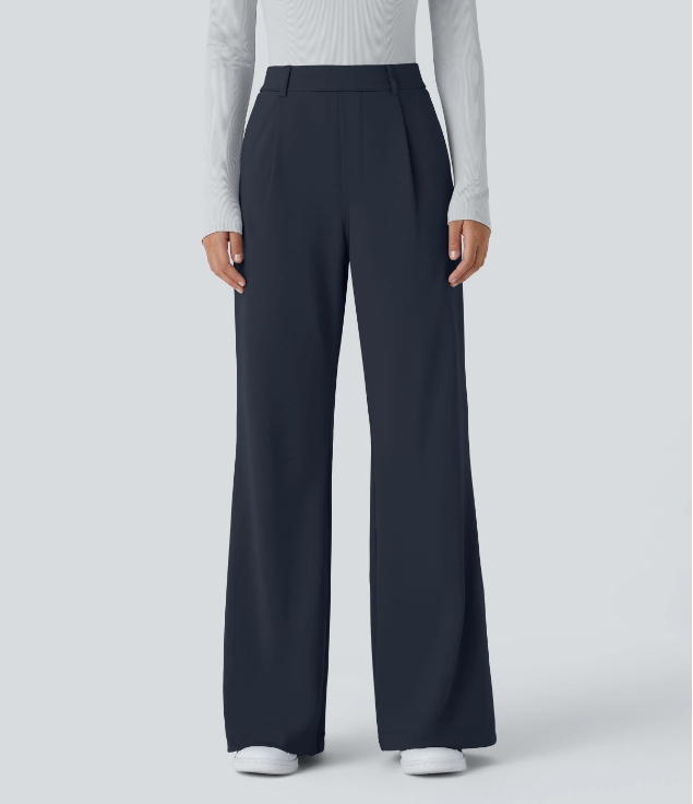 🔥 High-Waisted Flare Work Pants with Side Pockets 🔥