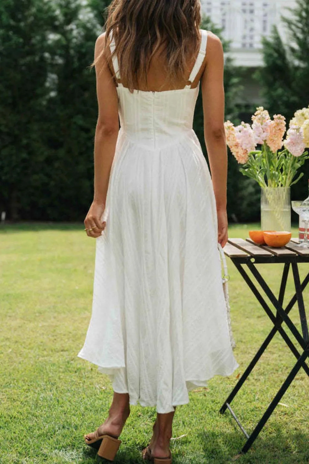 Square Neck Midi Cami Dress