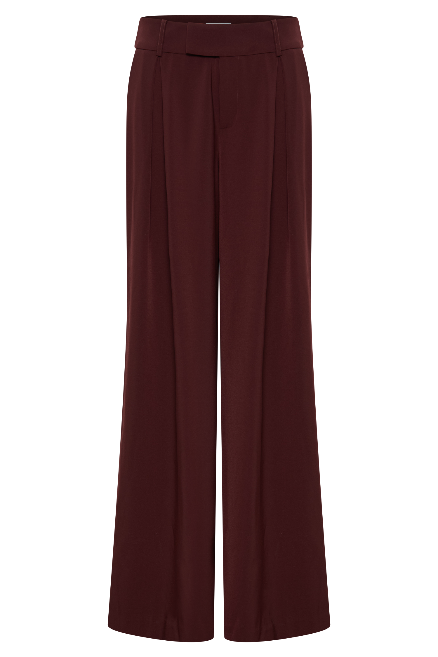 Mahogany Pleated Wide Leg Pants
