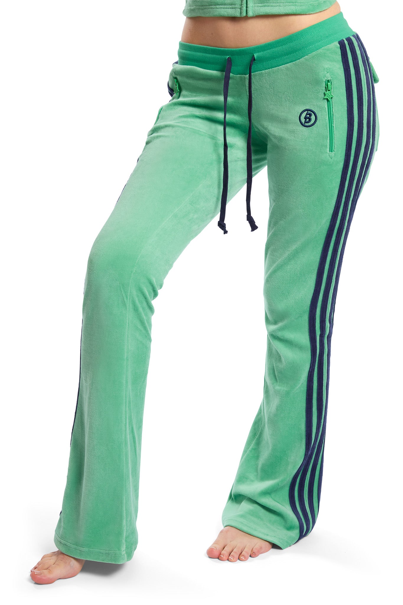 BODY VELOUR TRACK PANTS (CLOVER GREEN)