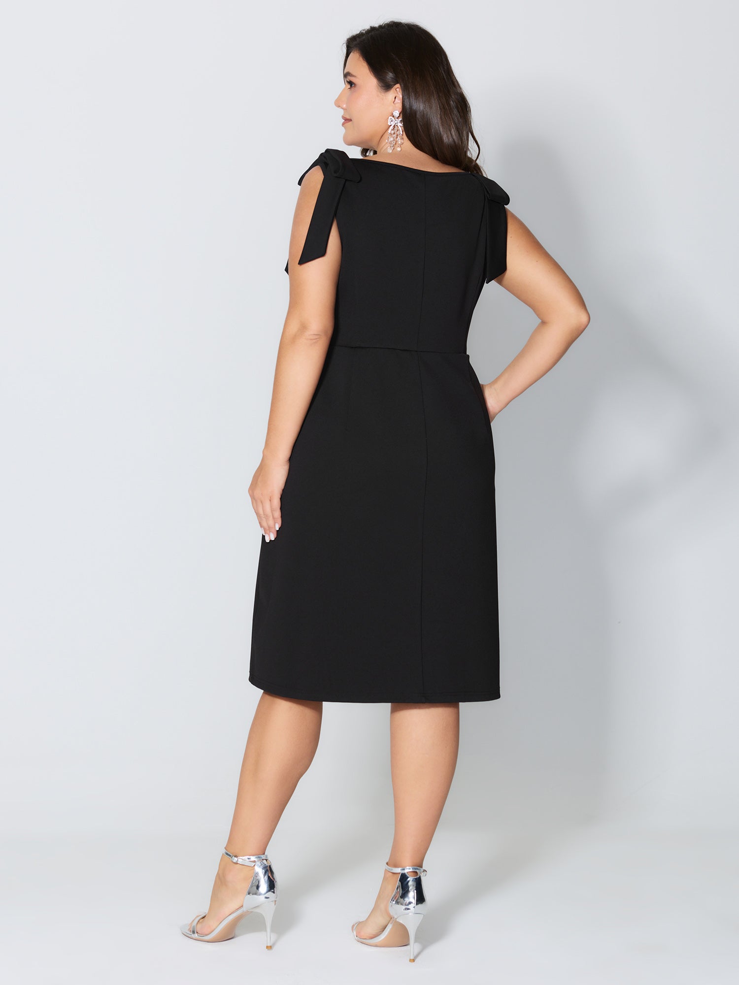 Shoulder Tie Sculpting Bodice Mini Dress