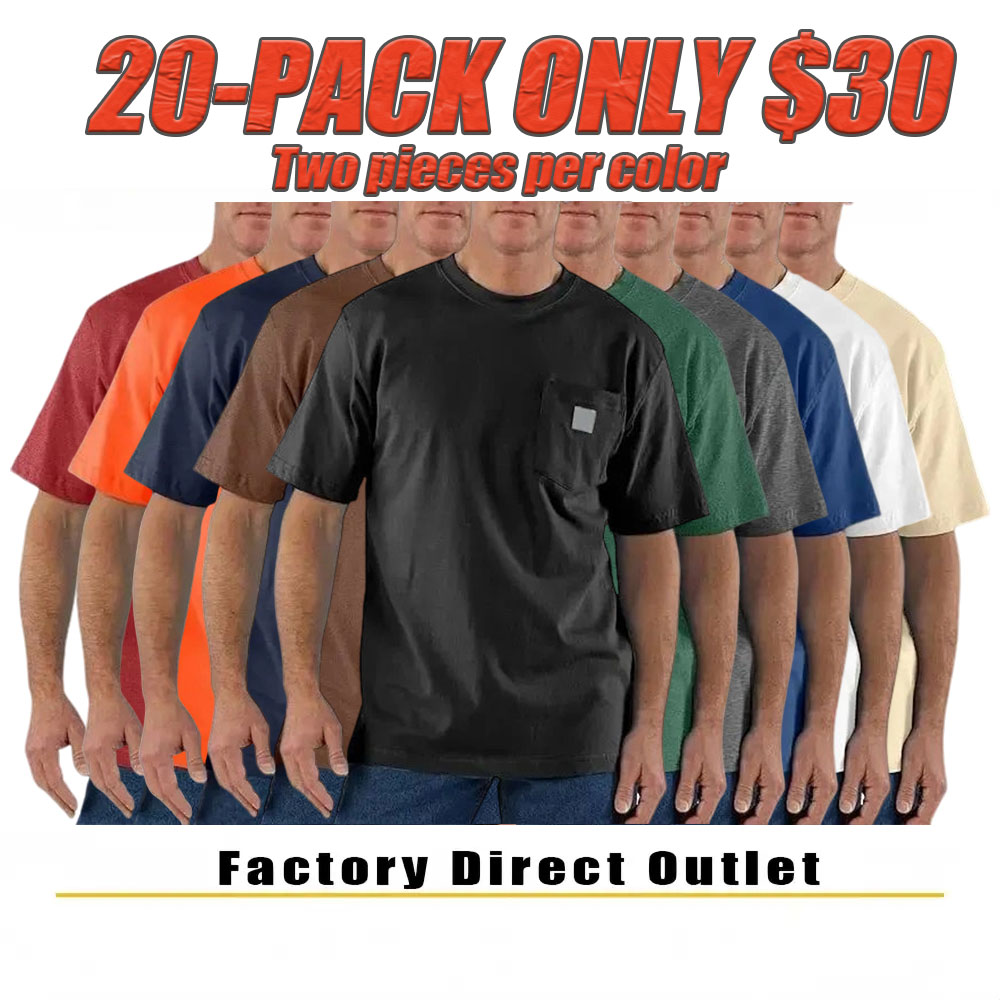 🔥Last Day Promotion!CHT Men's K87 Workwear Loose Fit Heavyweight Short-Sleeve Pocket T-Shirt (Also Available in Big & Tall)