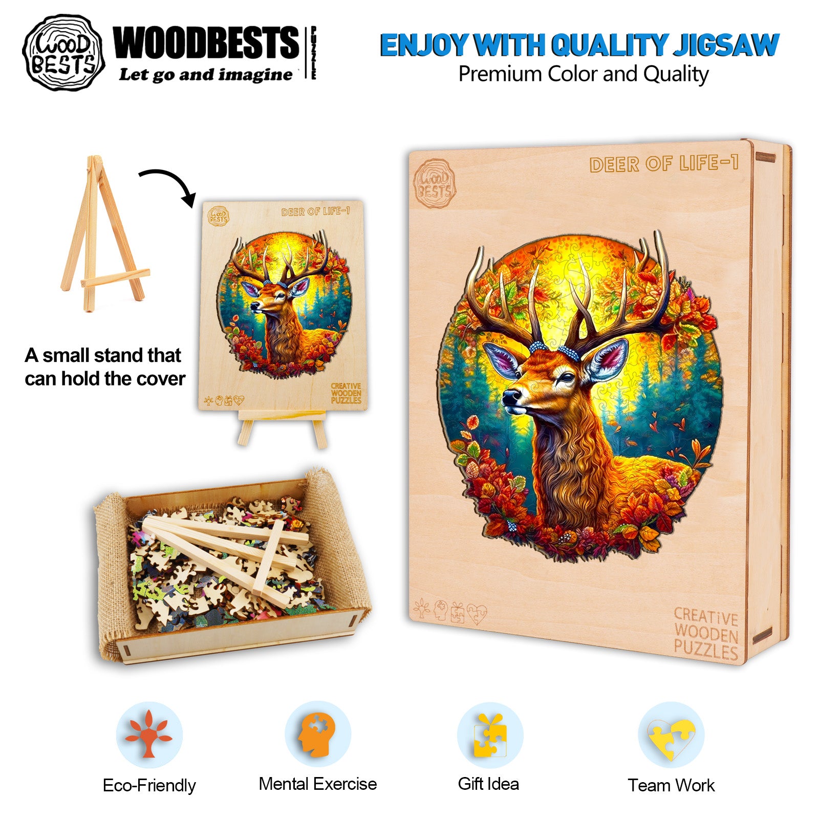 Deer Of Life-1 Wooden Jigsaw Puzzle