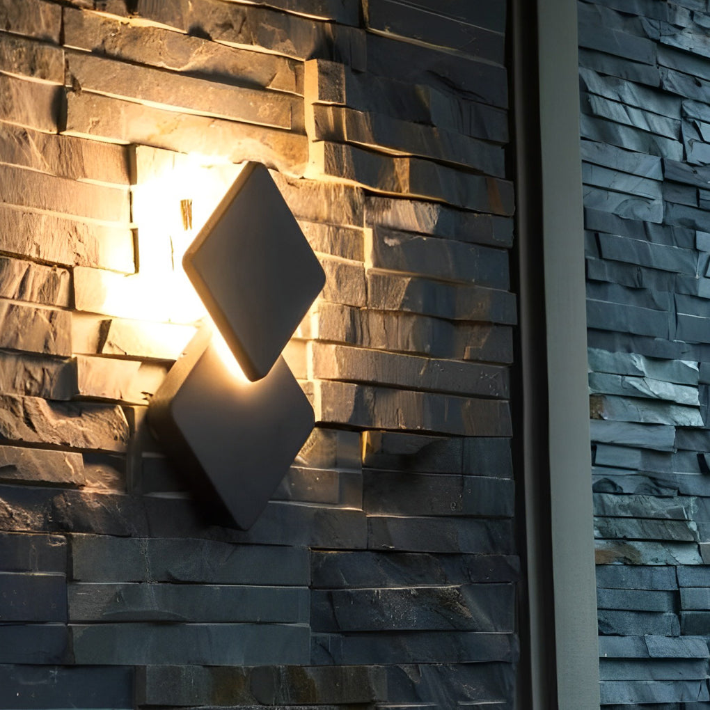 Adjustable Square Waterproof LED Black Modern Outdoor Wall Light Wall Lamp