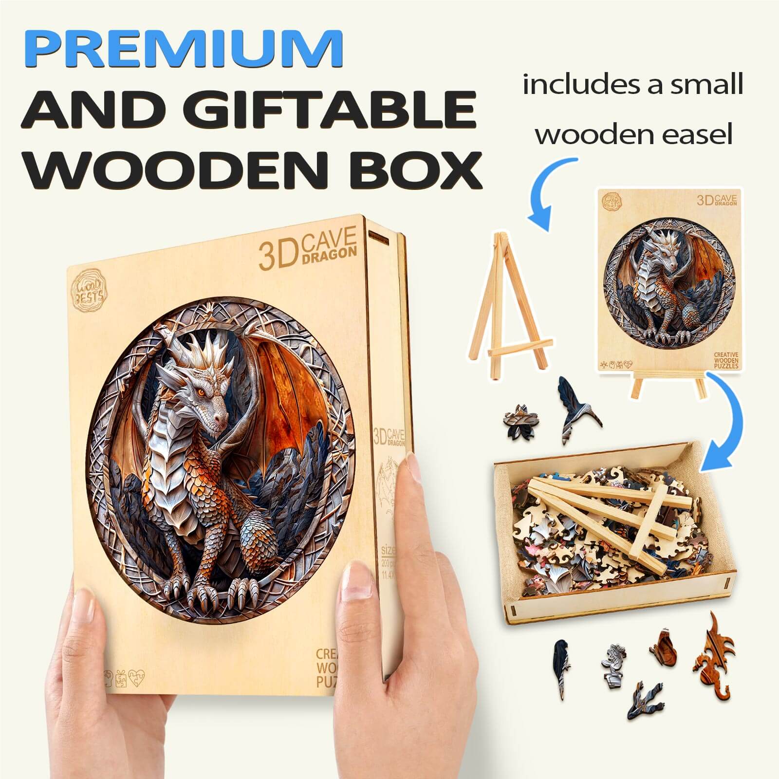 Cave Dragon Wooden Jigsaw Puzzle