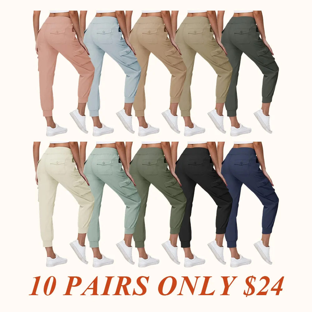 Women's Cargo Pants Casual Lightweight Hiking Outdoor Pants Quick Dry Travel Sweatpants Joggers