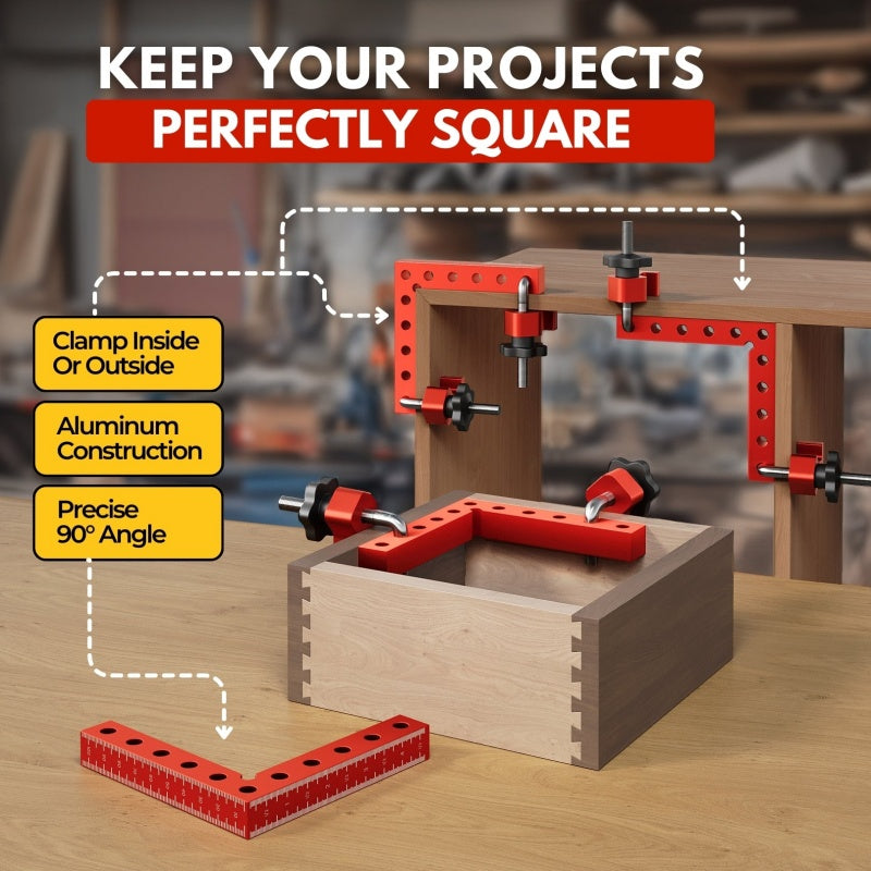 90-Degree Positioning Squares Right Angle Clamps Kit