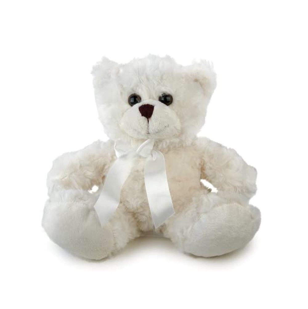 Cream Sitting Ribbon Bear 6inch