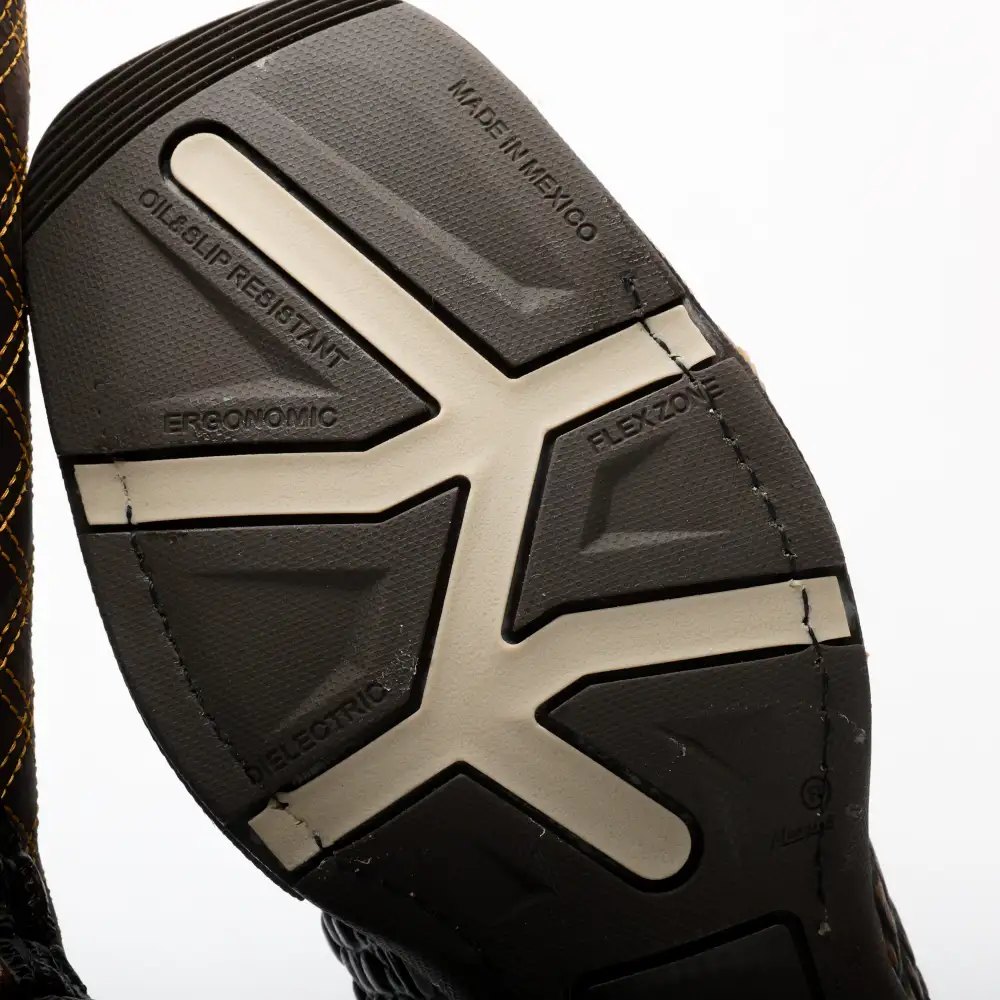 Rustic Brown Caiman Hornback Leather Boots With 3D Lightweight Sole - Composite Toe