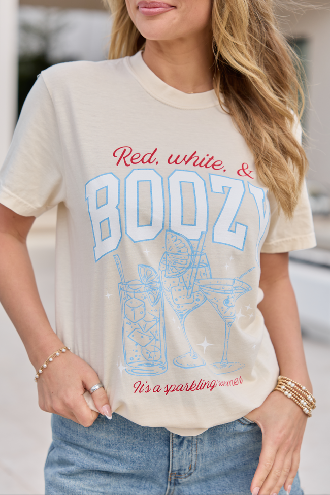 Red, White, & Boozy Ivory Graphic Tee