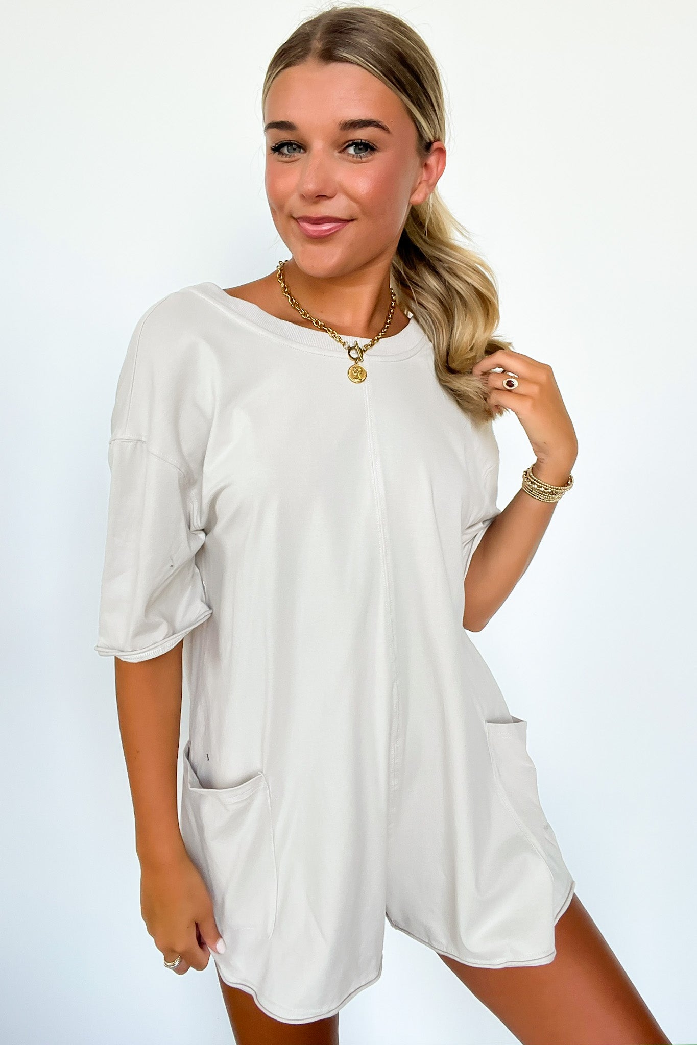 Short Sleeve Relaxed Romper