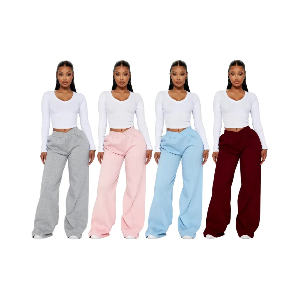 Wide Leg Elastic Waist Lounge Pant