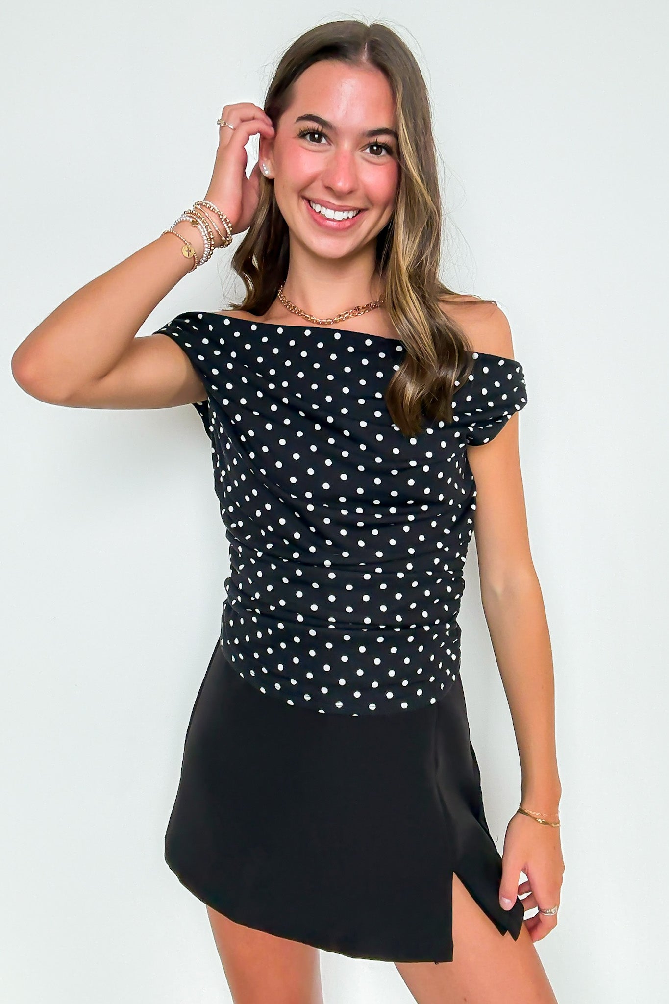 Off Shoulder Ruched Top