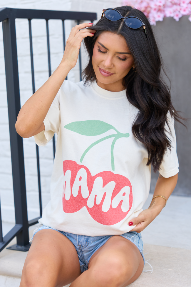 Cherry Mama Ivory Graphic Tee