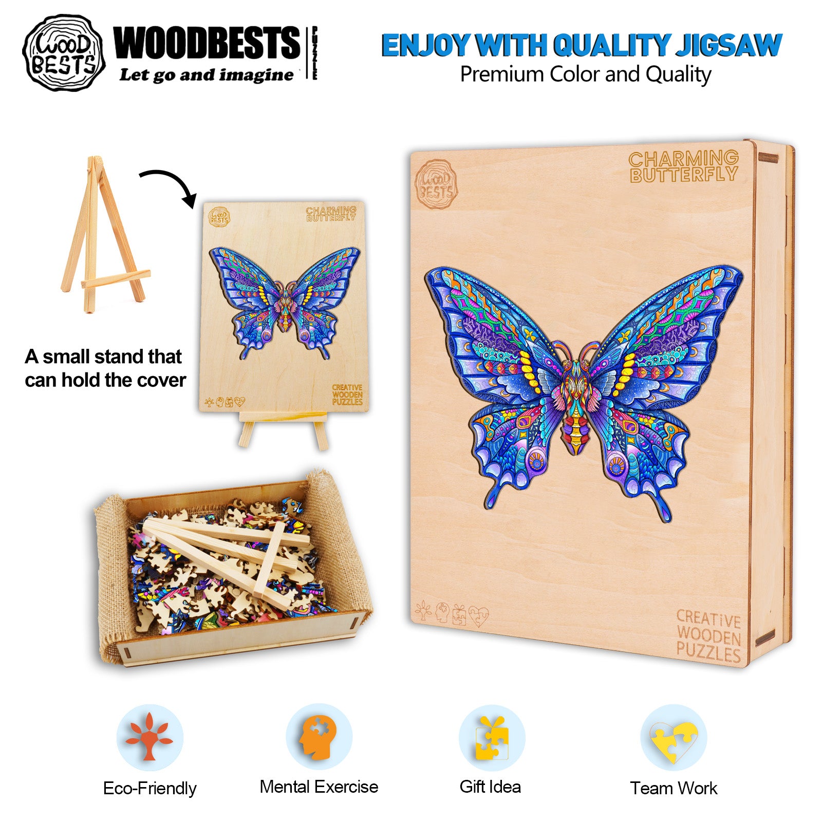 Charming Butterfly Wooden Jigsaw Puzzle