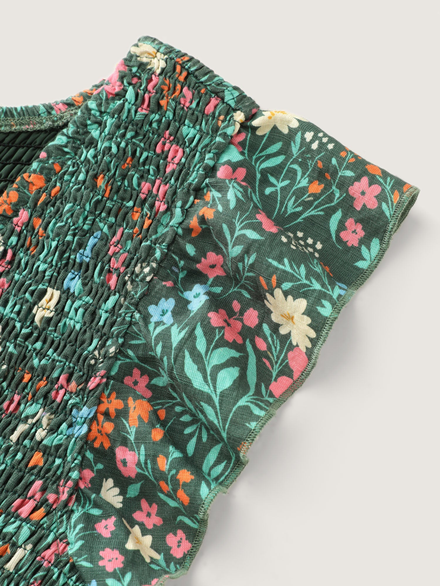 Breezy Floral Print Flutter Sleeve Jumpsuit