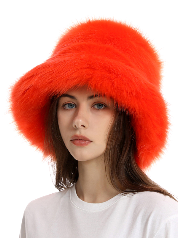 Keep Warm Solid Color Bucket Hat