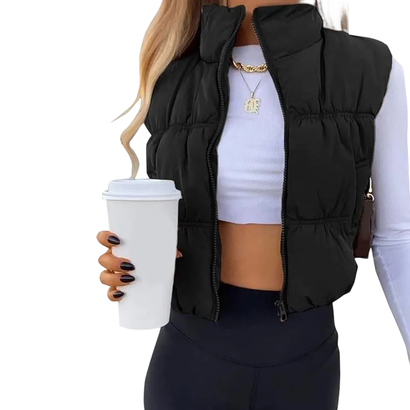 Sleeveless padded puffer vest