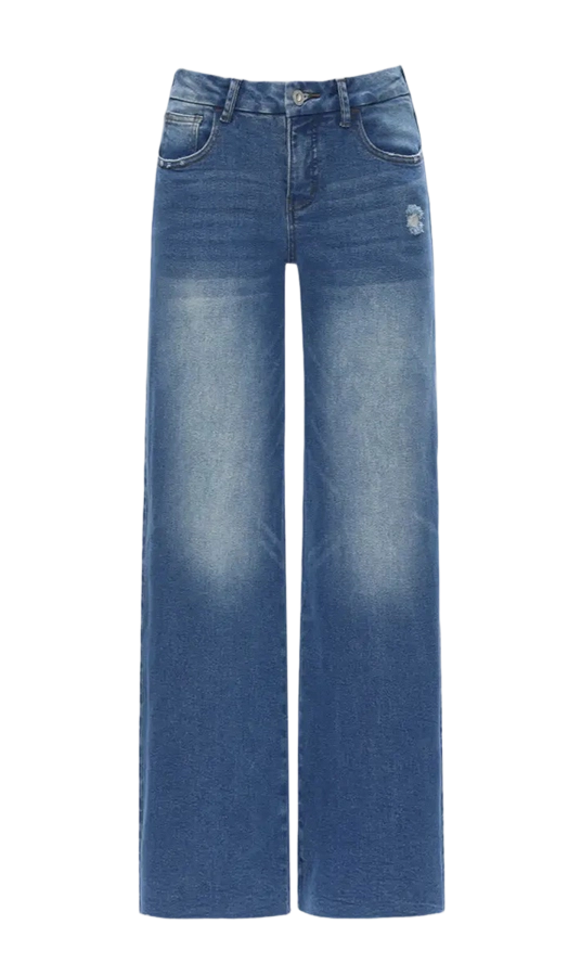 Women’s Baggy Distressed Jeans – Relaxed Streetwear Fit