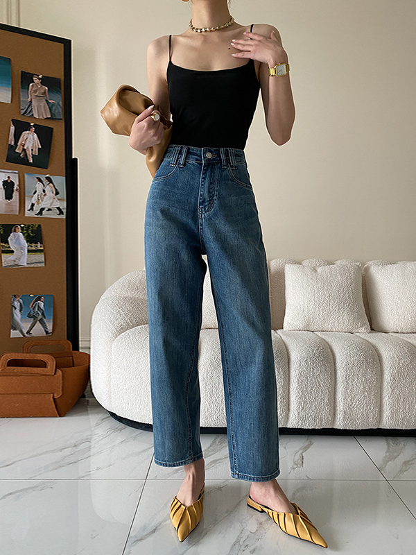 Adjustable Solid Color Skinny Spaghetti-Neck Vest Top