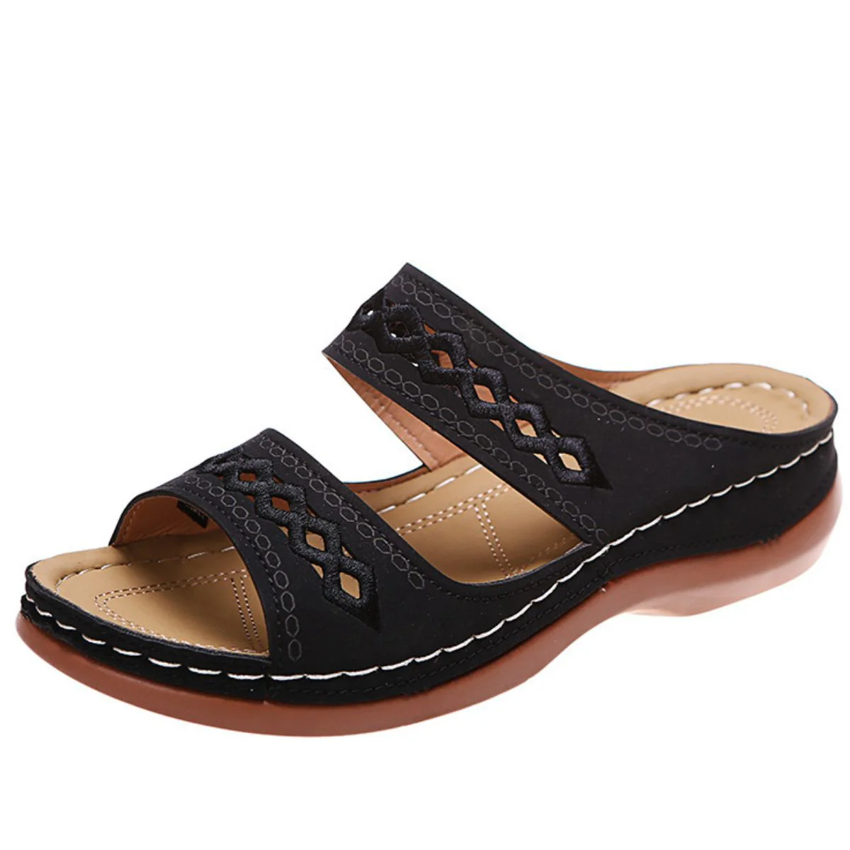 Open Toe Flats Sandals (multiple color options)