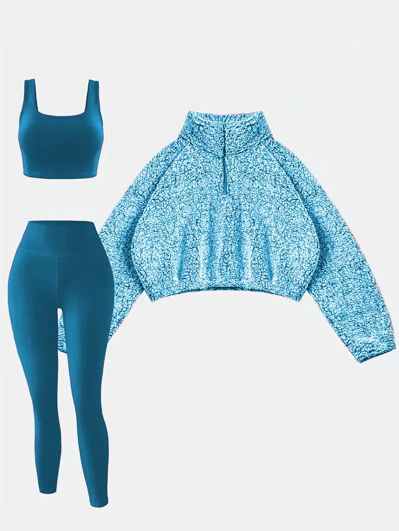 Women's Fleece Lined Sweatshirt Set