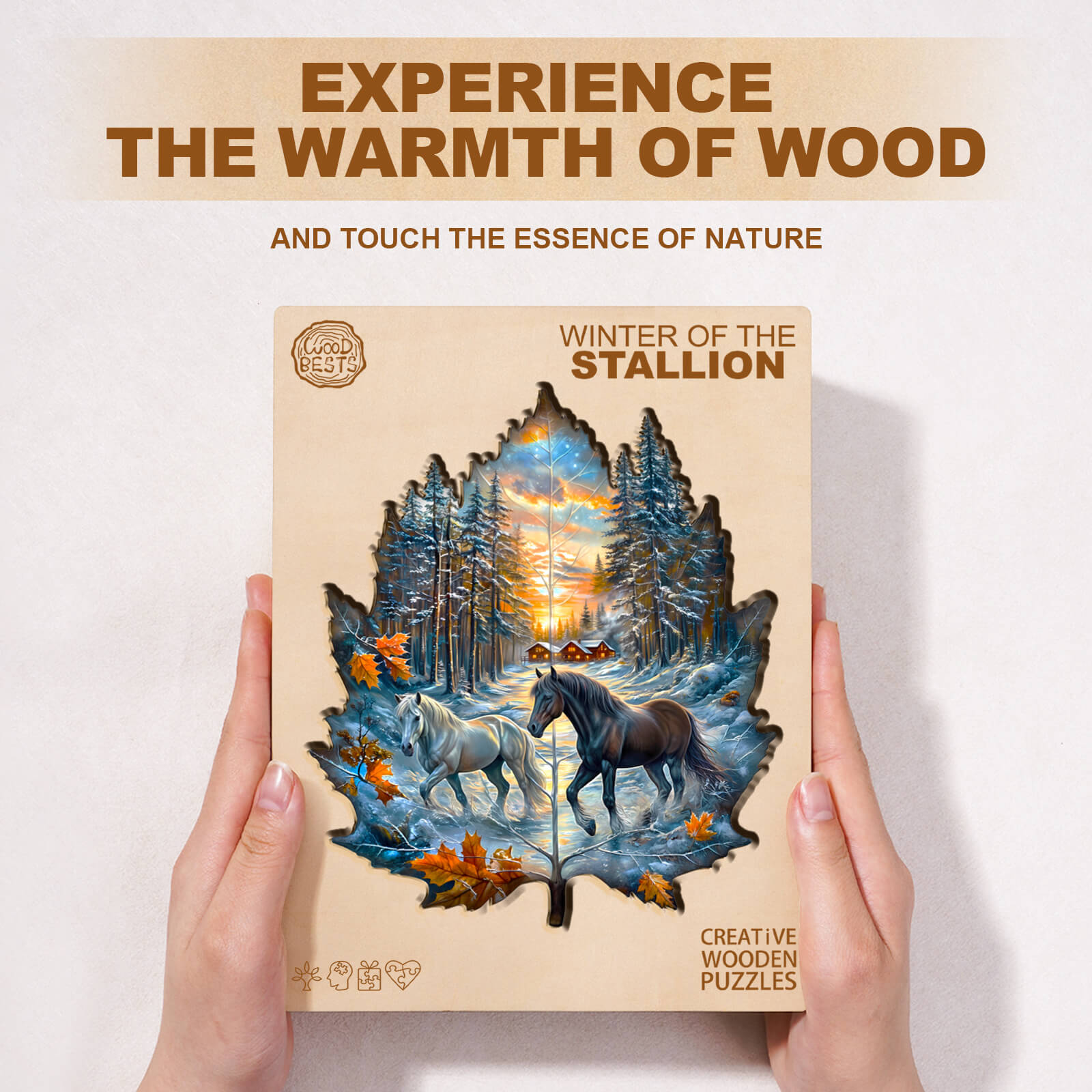 Winter of the stallion Wooden Jigsaw Puzzle