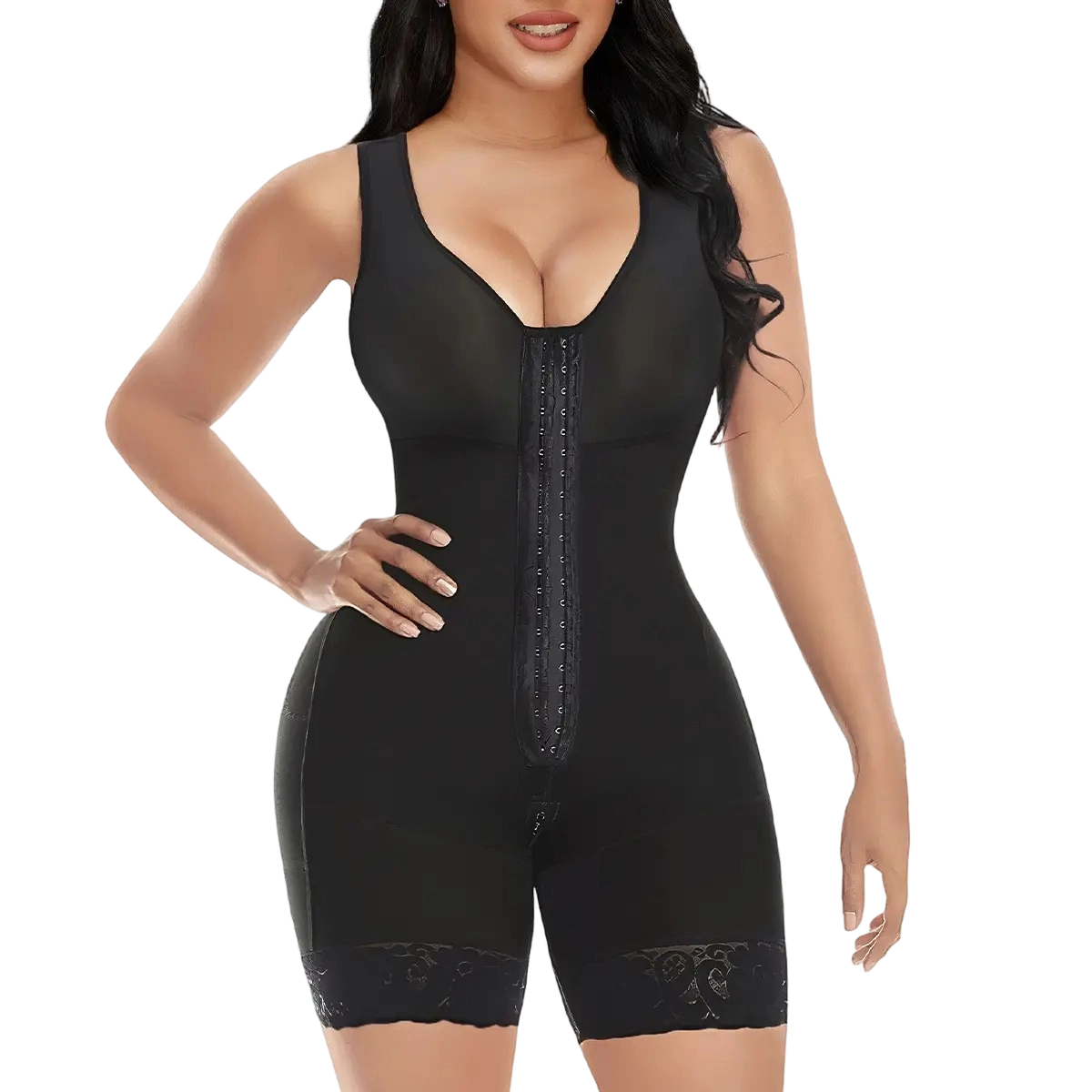 Women's High-Compression Tummy Control & Butt Lifter Full Body Shaper with Hook Closure