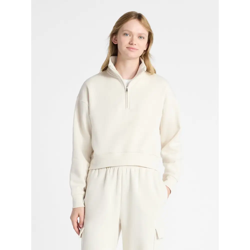 Women’s 2-Piece Set – Half Zip Sweatshirt & Wide Leg Pants
