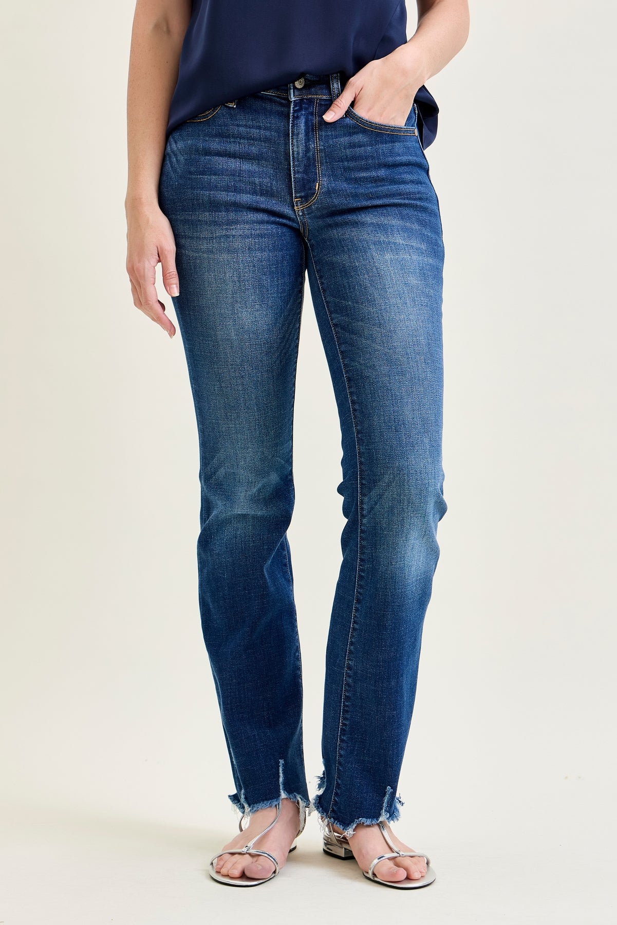 Daisy Non-Distressed Hem Bootcut Jeans