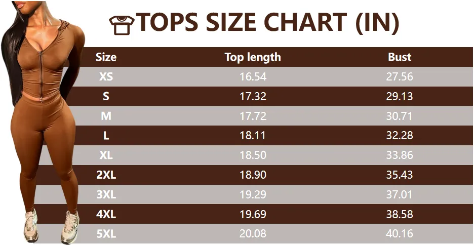 Women's Solid Color Zip Up Crop Top & High Waist Leggings Sets