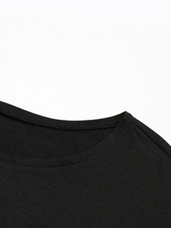 Ruched Wrap Skirt Mini Dress With Asymmetrical Hem